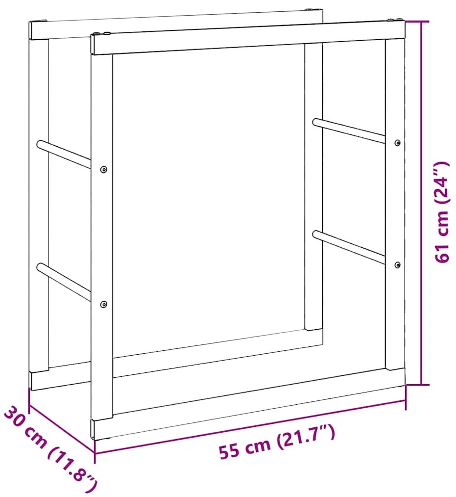 ΡΑΦΙ ΚΑΥΣΟΞΥΛΩΝ ΜΑΥΡΟ 55X30X61 ΕΚ. ΑΤΣΑΛΙΝΟ 4018464