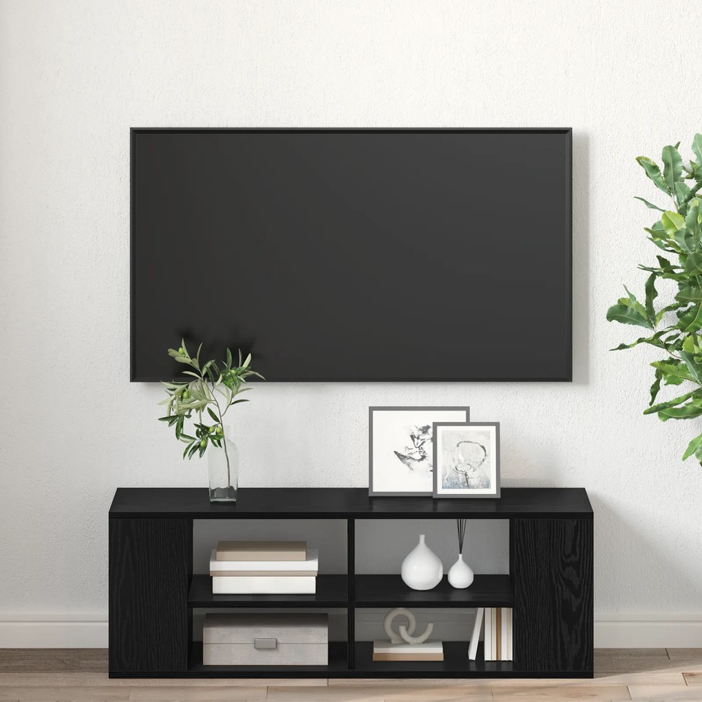 vidaXL Ντουλάπι TV Μαύρη δρυς 102 x 35 x 35 cm Επεξεργασμένο ξύλο