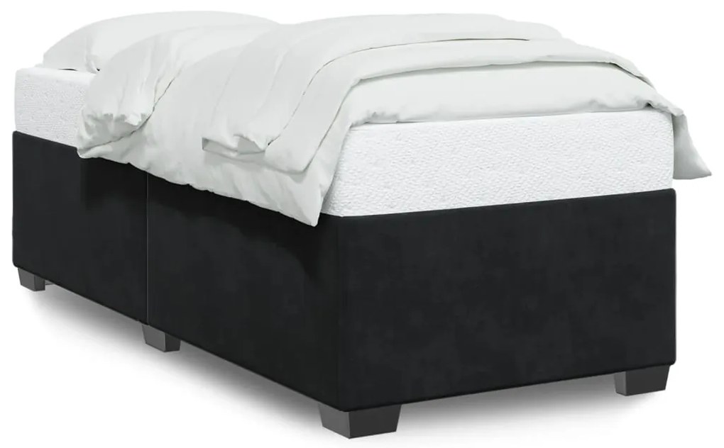 Σκελετός Κρεβατιού Χωρίς Στρώμα Μαύρο 100x200 εκ. Βελούδινο