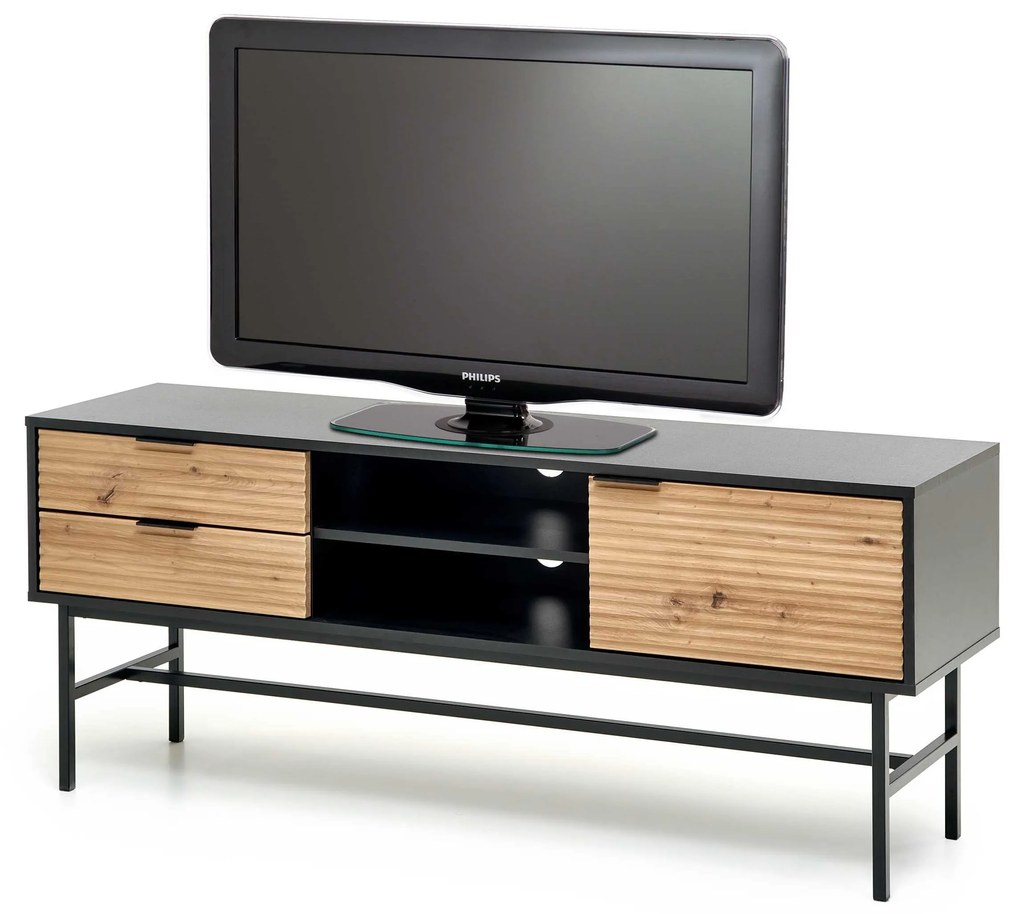 MURANO RTV-1 TV-stand, color: artisan oak/black DIOMMI V-PL-MURANO-RTV-1