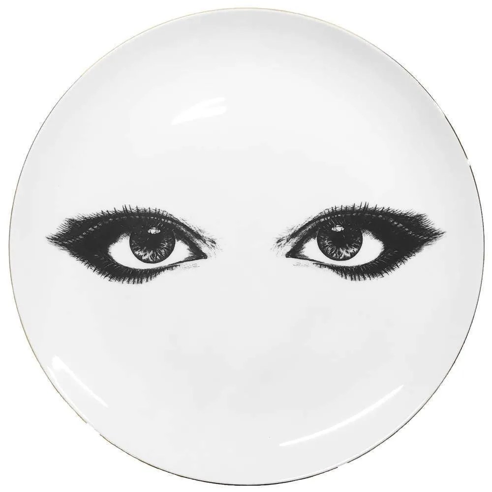 Πιάτο Looking At You Eyes 13001-LAY Φ16cm Bone White-Black Rory Dobner Bone China