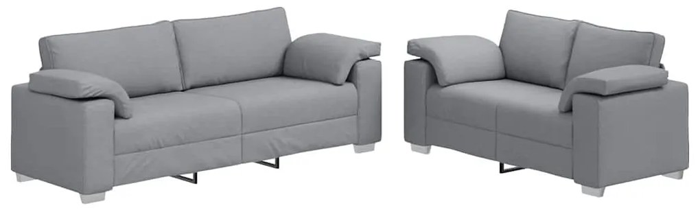 vidaXL Σετ Καναπέ 2 pcs Ανοιχτό γκρι 219 x 77 x 82 εκ ύφασμα