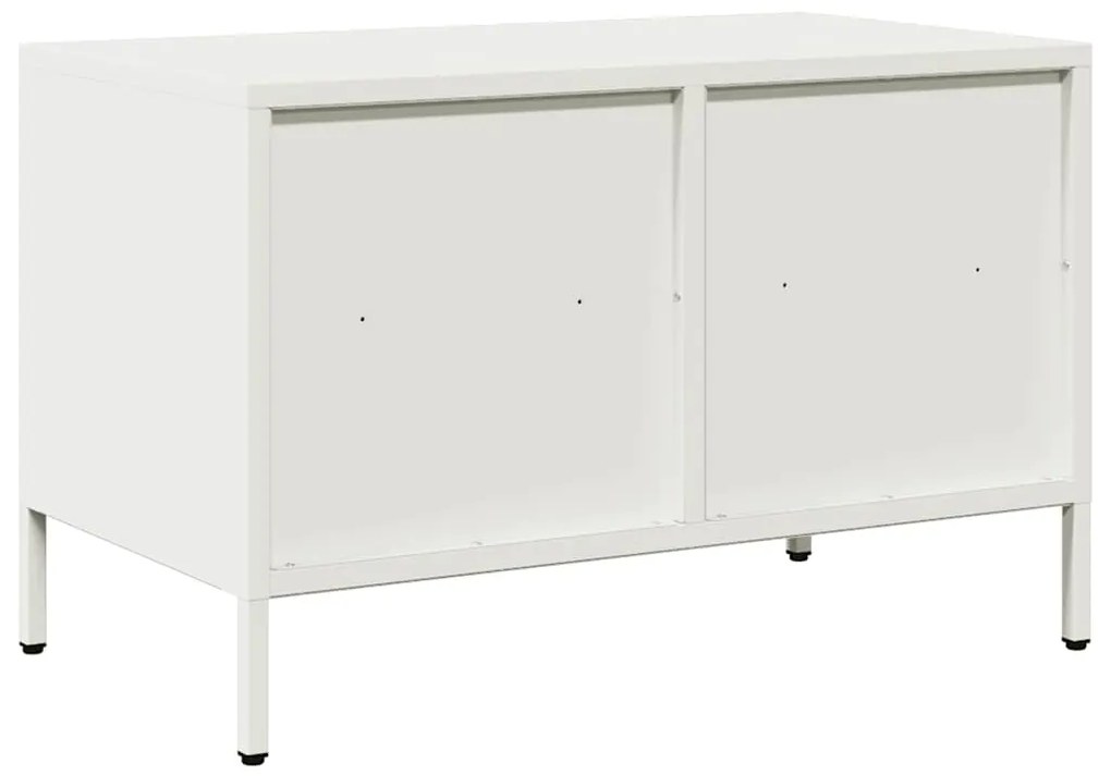 vidaXL Έπιπλο Τηλεόρασης Λευκό 68x39x43,5 εκ. Ατσάλι Ψυχρής Έλασης