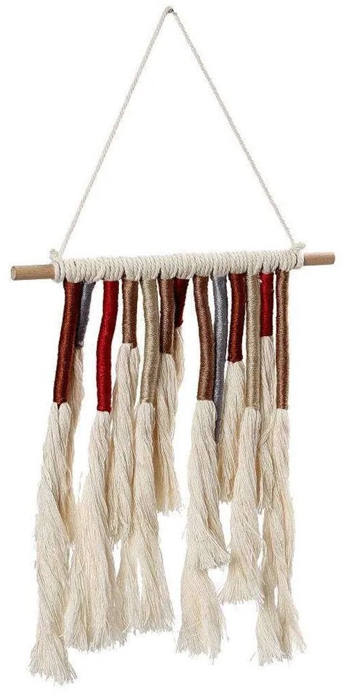 Διακοσμητικό Επιτοίχιο Μακραμέ RAZ125 25x30cm Multi Espiel Cotton