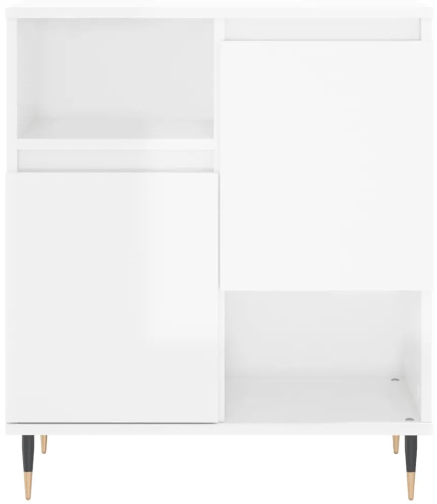 vidaXL Ντουλάπι Γυαλιστερό Λευκό 60x35x70 εκ. από Επεξεργασμένο Ξύλο