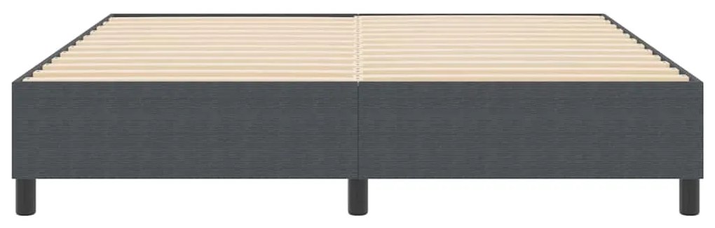 vidaXL Κρεβάτι με ελατήρια Σκούρο γκρι 180 x 200 cm Βελούδο
