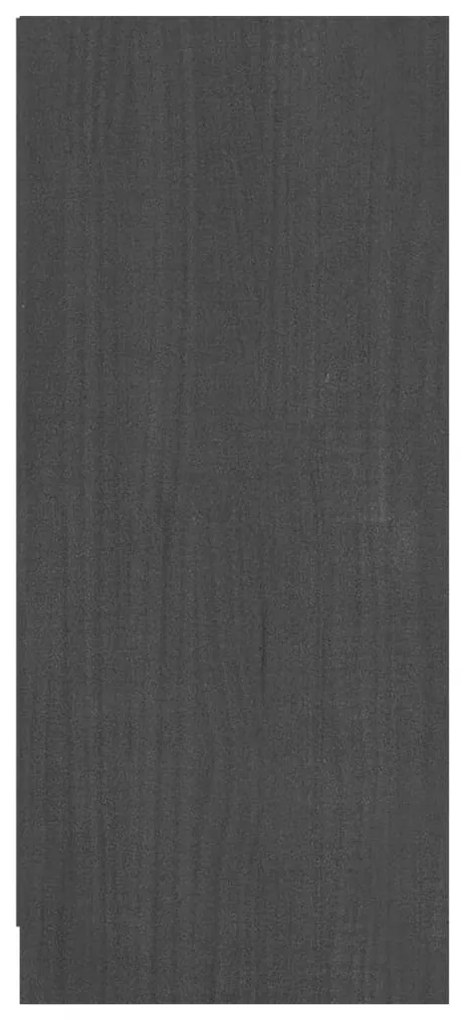 vidaXL Μπουφές Γκρι 70 x 33 x 76 εκ. από Μασίφ Ξύλο Πεύκου