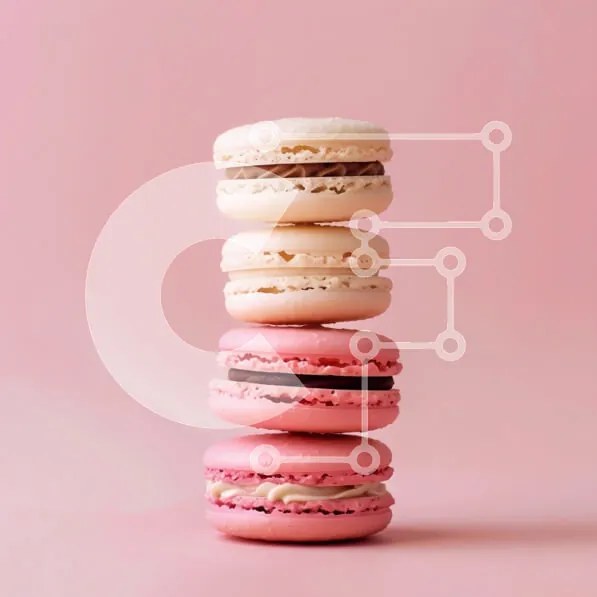 Σετ των 2 Intra Συλλεκτικό Ξύλινο Παζλ Plywood  4mm - Στοίβα από πολύχρωμα μακαρόν Σε Ξύλινο Κουτί - Διαστάσεις: 10x10 cm – 25 κομμάτια