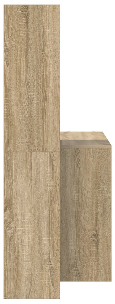 vidaXL Γραφείο Sonoma Δρυς 138.5 x 55 x 143 εκ Επεξεργασμένο ξύλο