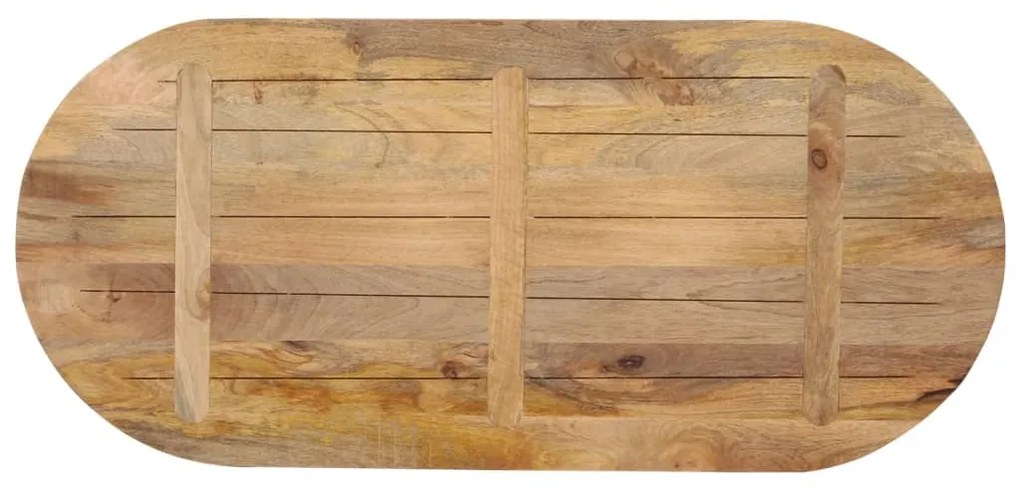 vidaXL Επιφάνεια Τραπεζιού Οβάλ 140x50x2,5 εκ. Μασίφ Ξύλο Μάνγκο