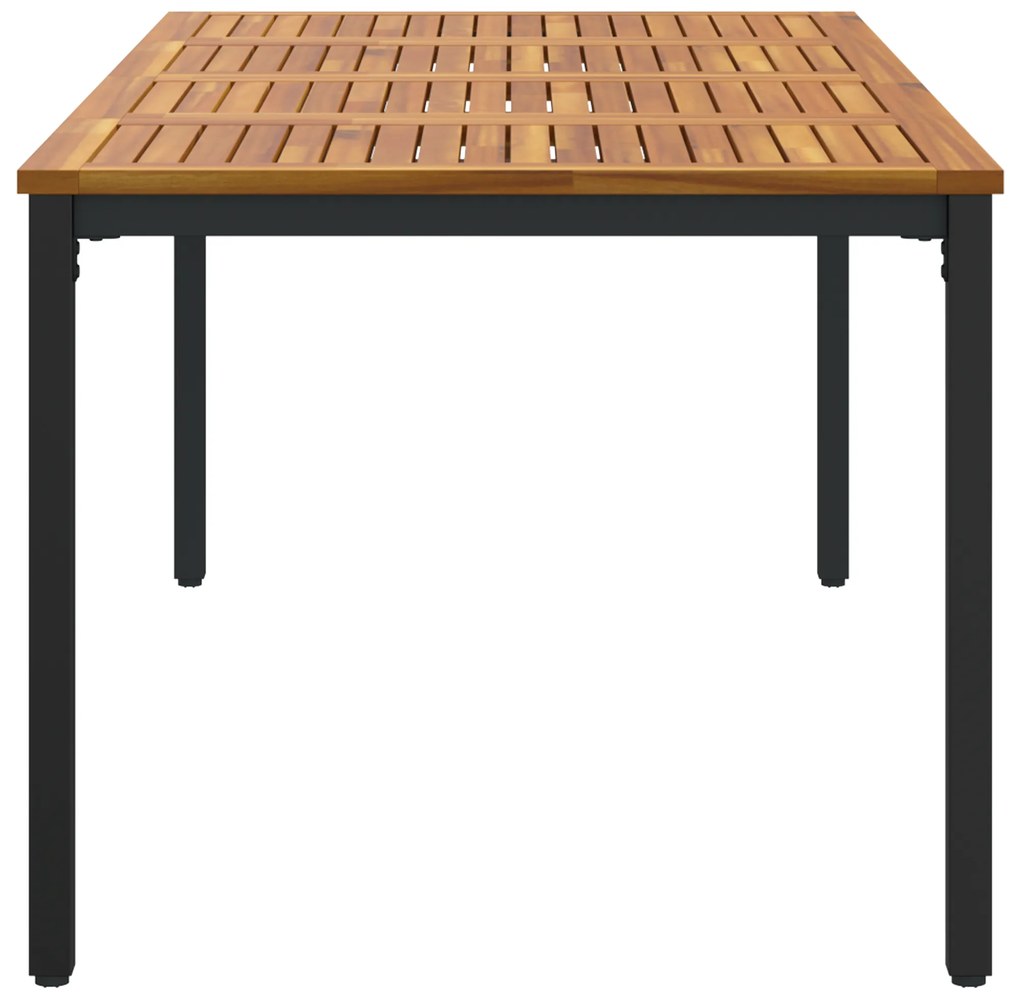 vidaXL Τραπέζι Κήπου 200x90x75 εκ από Στερεό Ξύλο Ακακίας και Μέταλλο