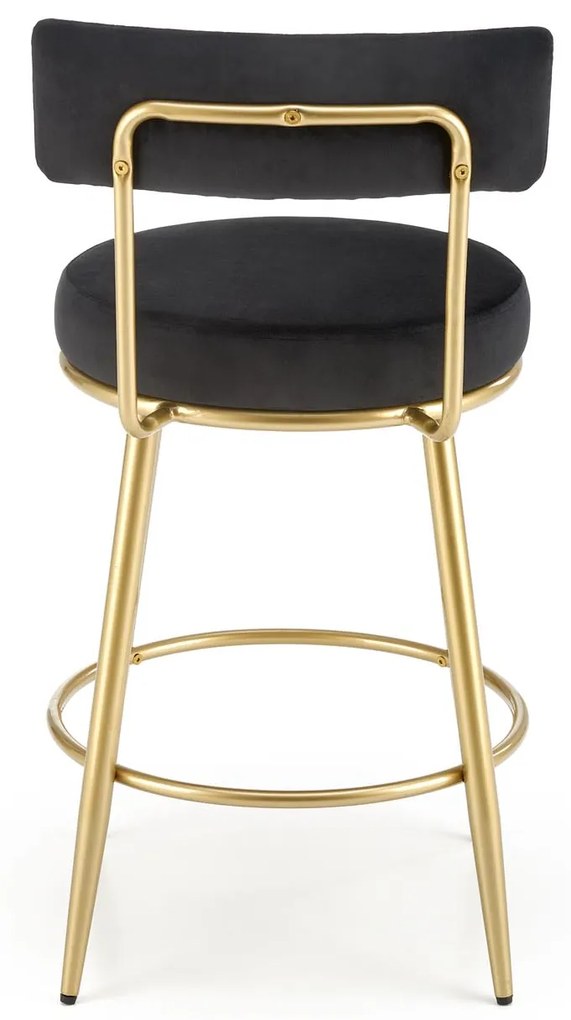 H115 bar stool, black / gold