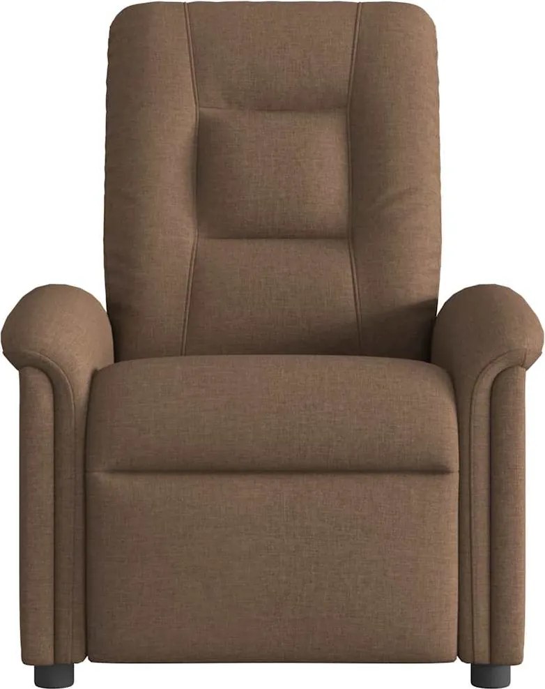 vidaXL Πολυθρόνα Ανακλινόμενη Καφέ Υφασμάτινη