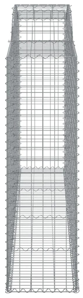 Συρματοκιβώτια Τοξωτά 5 τεμ. 300x50x160/180 εκ. Γαλβαν. Ατσάλι - Ασήμι