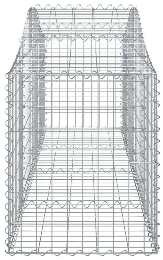 vidaXL Συρματοκιβώτια Τοξωτά 4 τεμ. 200x50x60/80 εκ. Γαλβαν. Ατσάλι