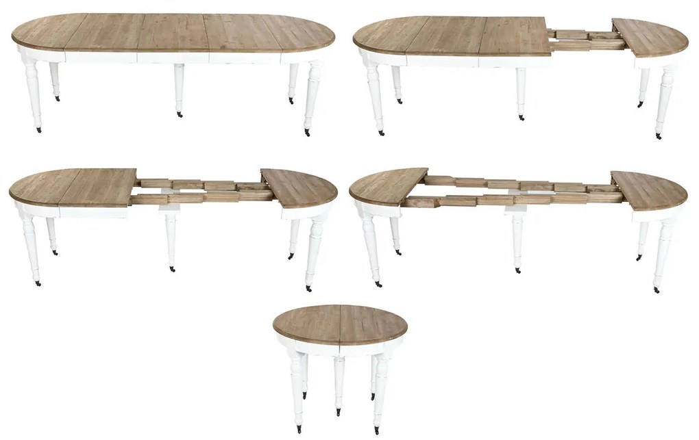 Τραπεζαρία Home ESPRIT Λευκό Έλατο 100 x 100 x 78 cm