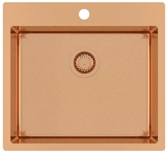Helika Terra 100N Ένθετος Ανοξείδωτος Νεροχύτης 55x50.5mm PVD Copper