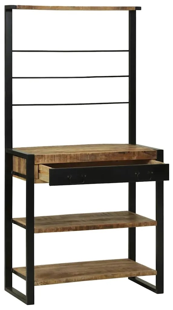 vidaXL Ράφι κουζίνας Καφέ 80 x 40 x 160 cm Μασίφ ξύλο μάνγκο