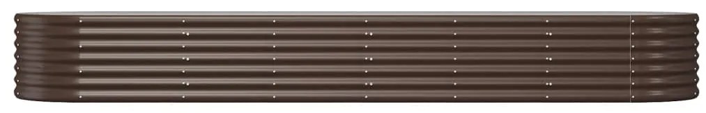 vidaXL Ζαρντινιέρα Καφέ 296x80x36 εκ. Γαλβανισμένος χάλυβας