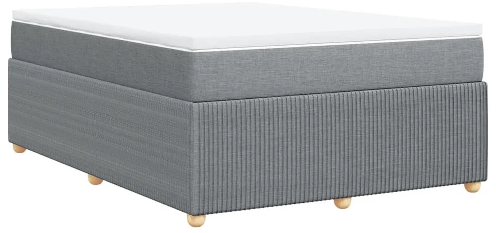 vidaXL Κρεβάτι Boxspring με Στρώμα Αν. Πράσινο 160x200εκ Υφασμάτινο