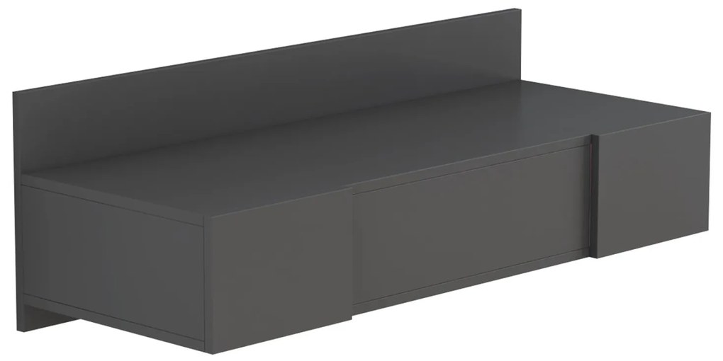Τουαλέτα LINDE Κρεμαστή με Καθρέπτη Ανθρακί 100x39x33Y εκ. 100x39x33 εκ.