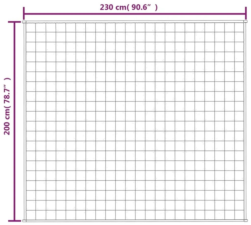 Κουβέρτα Βαρύτητας Μπλε 200 x 230 εκ. 13 κ. Υφασμάτινη - Μπλε