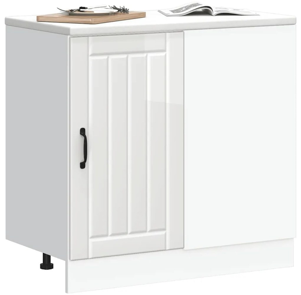 vidaXL Ντουλάπι βάσης νεροχύτη "Lucca" High Gloss White