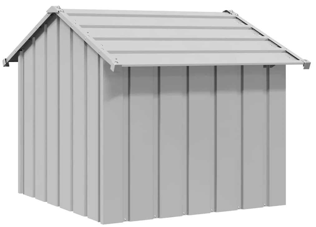 vidaXL Σπιτάκι σκύλου με οροφή 85x107x81 cm Γαλβανισμένος χάλυβας