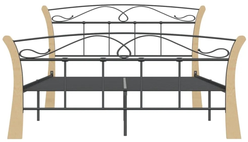 vidaXL Πλαίσιο Κρεβατιού Μαύρο 120 x 200 εκ. Μεταλλικό