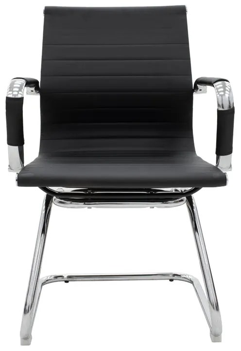 Καρέκλα γραφείου επισκέπτη Valter pakoworld μαύρο pu 55.5x48x88εκ