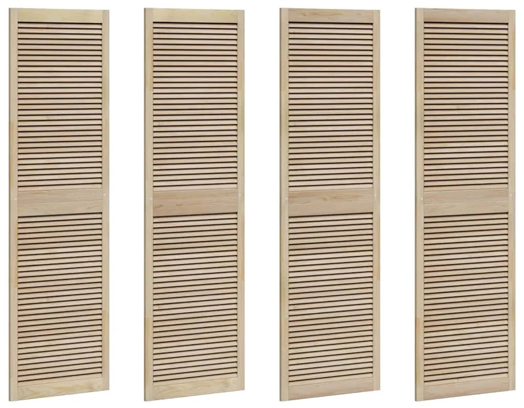 vidaXL Πόρτες Ντουλάπας Other με πόρτα 4 pcs Καφέ 201 x 59.5 x 2.1 εκ