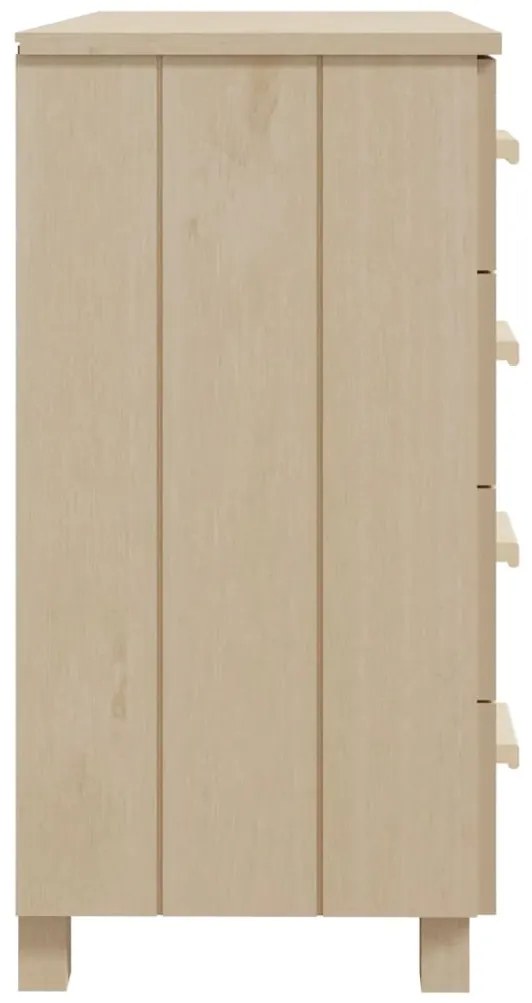 vidaXL Συρταριέρα HAMAR Καφέ Μελί 79 x 40 x 80 εκ. Μασίφ Ξύλο Πεύκου