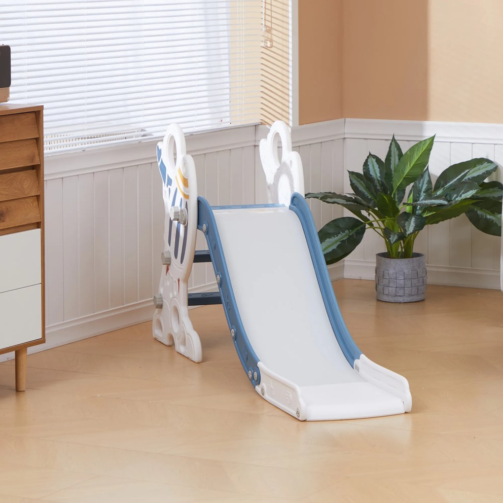 AIYAPLAY Τσουλήθρα για Παιδιά 1,5 έως 3 ετών, Σχέδιο Ροκέτας, Σετ αυτοκόλλητων, μπλε, 157 x 46,5 x 80 cm