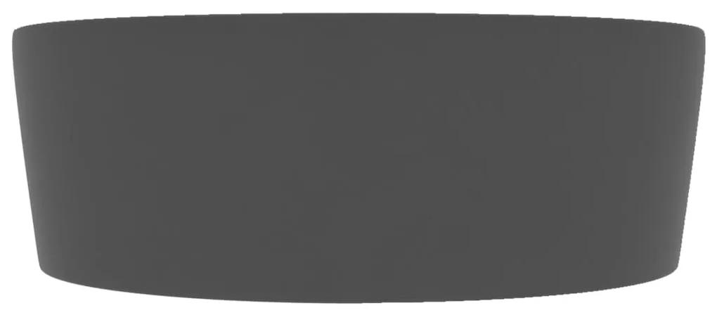 vidaXL Νιπτήρας με Υπερχείλιση Σκούρο Γκρι Ματ 36x13 εκ. Κεραμικός