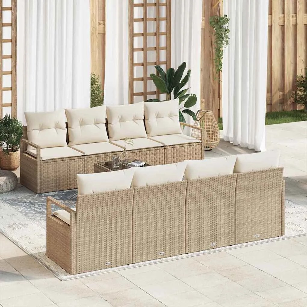 vidaXL Σετ Καναπέ Κήπου 7 pcs Μπεζ, Κρέμα 55 x 55 x 37 εκ