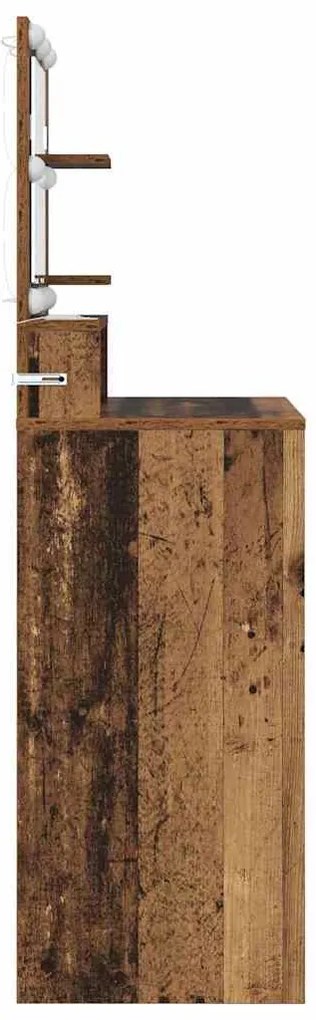 vidaXL Τραπέζια Ντυσίματος Κρεβατοκάμαρας με συρτάρι Παλιό Ξύλο