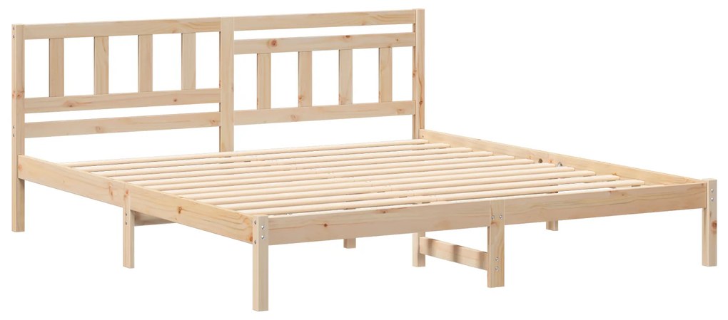 vidaXL Σκελετός Κρεβατιού Καφέ 180 x 200 cm Συμπαγές ξύλο πεύκου