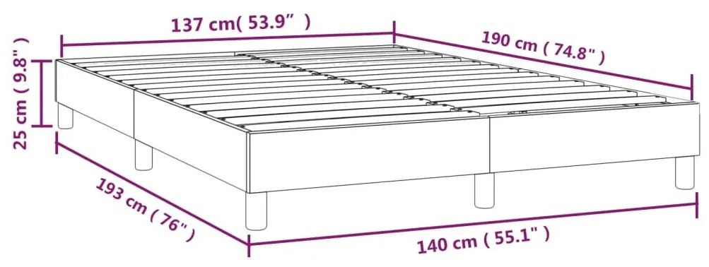 Πλαίσιο Κρεβατιού Κρεμ 140x190 εκ. από Συνθετικό Δέρμα - Κρεμ