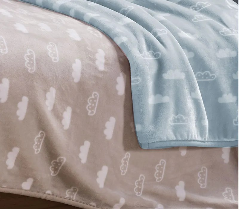 Βρεφική Κουβέρτα Αγκαλιάς Clouds Blue 75x100 Nef-Nef Homeware