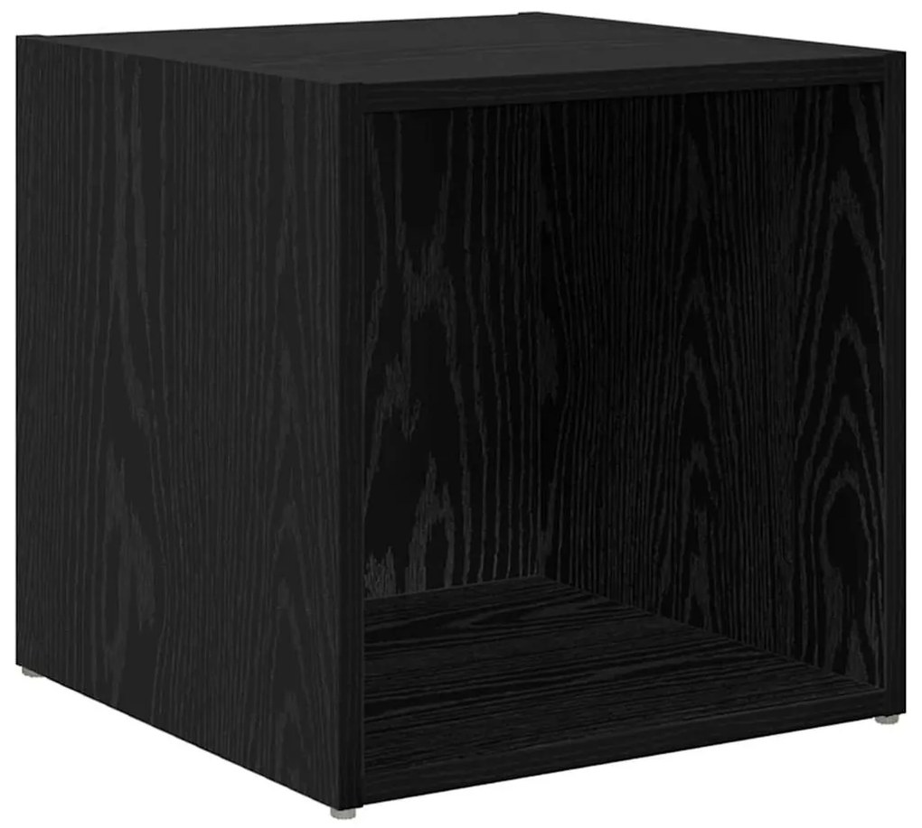 vidaXL Ντουλάπι TV 2 pcs Μαύρο 37 x 35 x 37 εκ Επεξεργασμένο ξύλο