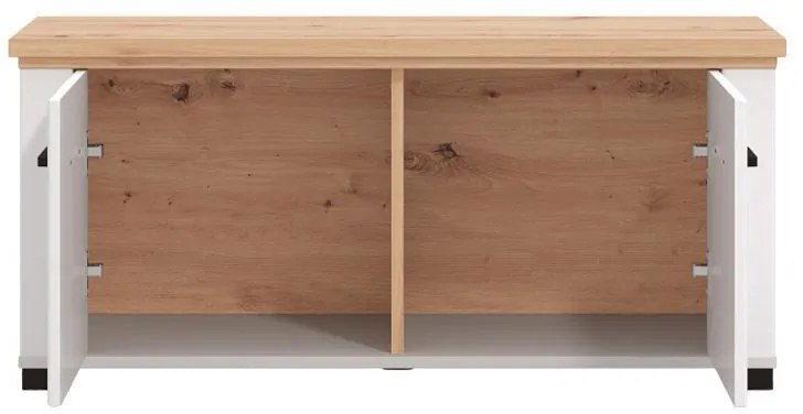Έπιπλο Εισόδου Valencia KOM Λευκό - Artisan Oak - Λευκό Μάτ 103,5x41x47,5 εκ.