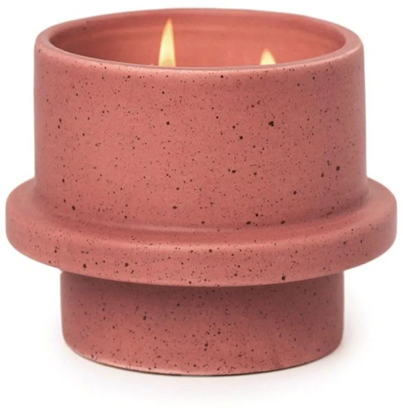 Κερί Σόγιας Αρωματικό Folia Saffron Rose 326gr Σε Κεραμικό Γλαστράκι 12x12x9,5 Red Paddywax Soy Wax