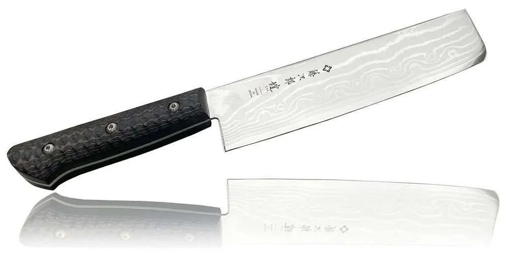 Μαχαίρι Nakiri Gai F-1350 16,5cm Από Δαμασκηνό Ατσάλι Silver-Black Tojiro Stainless Steel