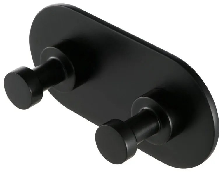 Geesa Nemox 6515-400 Black Matt Κρεμάστρα 2 αγκίστρων