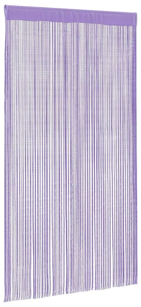 vidaXL Κουρτίνες με Κρόσσια 2 τεμ. Μοβ 140 x 250 εκ.