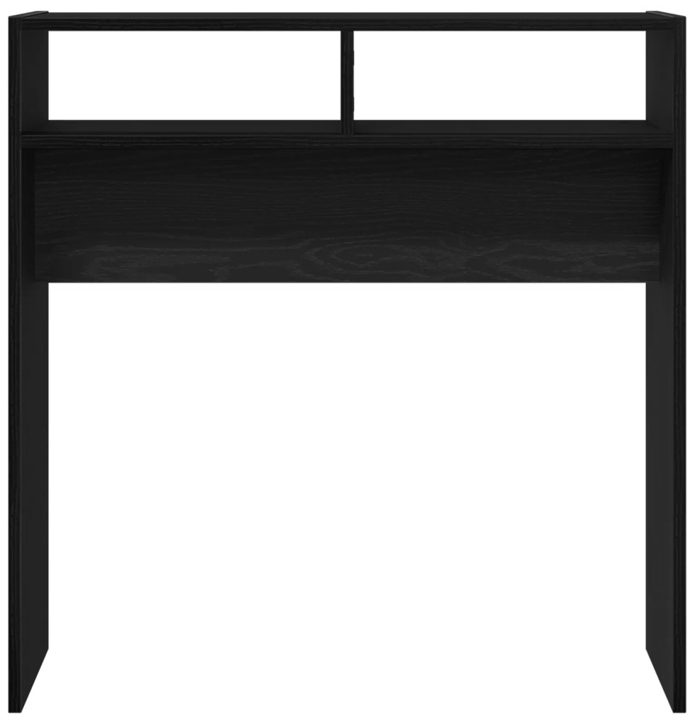 vidaXL Μαύρο Δρυς Τραπέζι Κονσόλας - 78x30x80 εκ. - Φτιαγμένο από Επεξεργασμένο Ξύλο