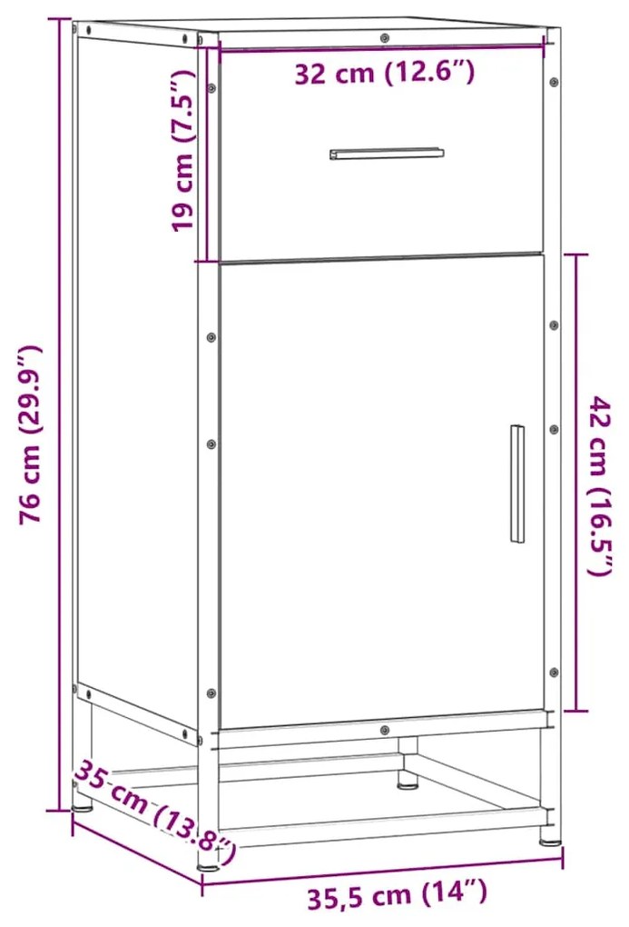 ΡΑΦΙΕΡΑ ΚΑΦΕ ΔΡΥΣ 35,5X35X76 ΕΚ. ΕΠΕΞ. ΞΥΛΟ + ΜΕΤΑΛΛΟ 848963