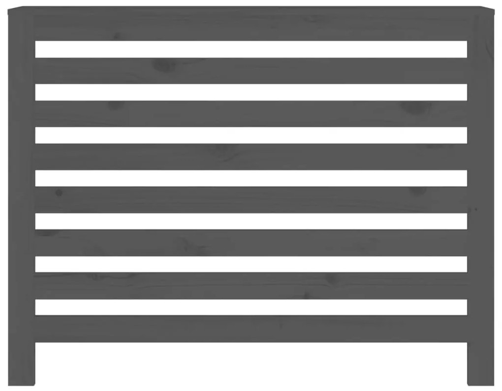 vidaXL Κάλυμμα Καλοριφέρ Γκρι 108,5x19x84 εκ. από Μασίφ Ξύλο Πεύκου