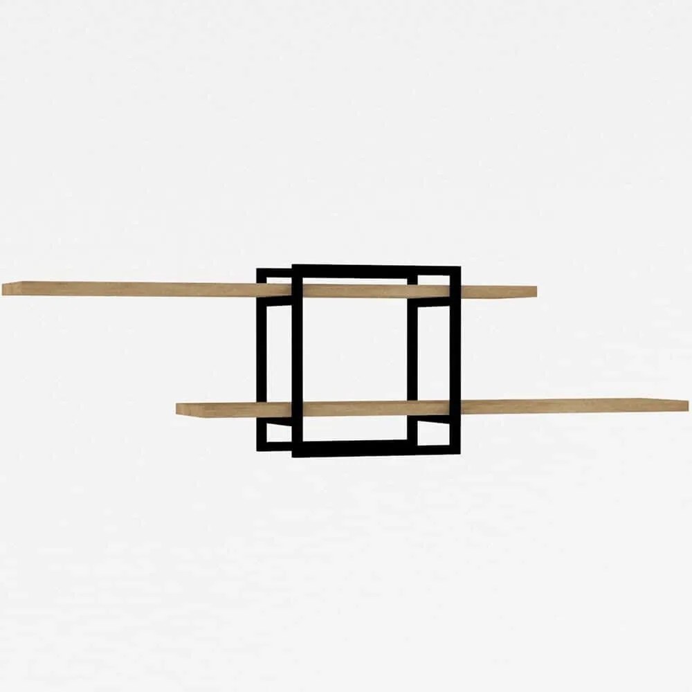 Ραφιέρα Τοίχου Mone 495SSE1158 120x18x30cm Oak-Black