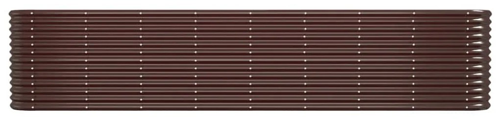 vidaXL Ζαρντινιέρα Καφέ 332x40x68 εκ. Γαλβανισμένος χάλυβας